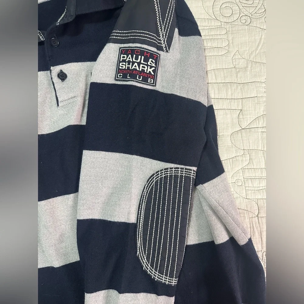 Paul & Shark Yachting 100% Wool Paneled Sweater - XXL - Made in Italy